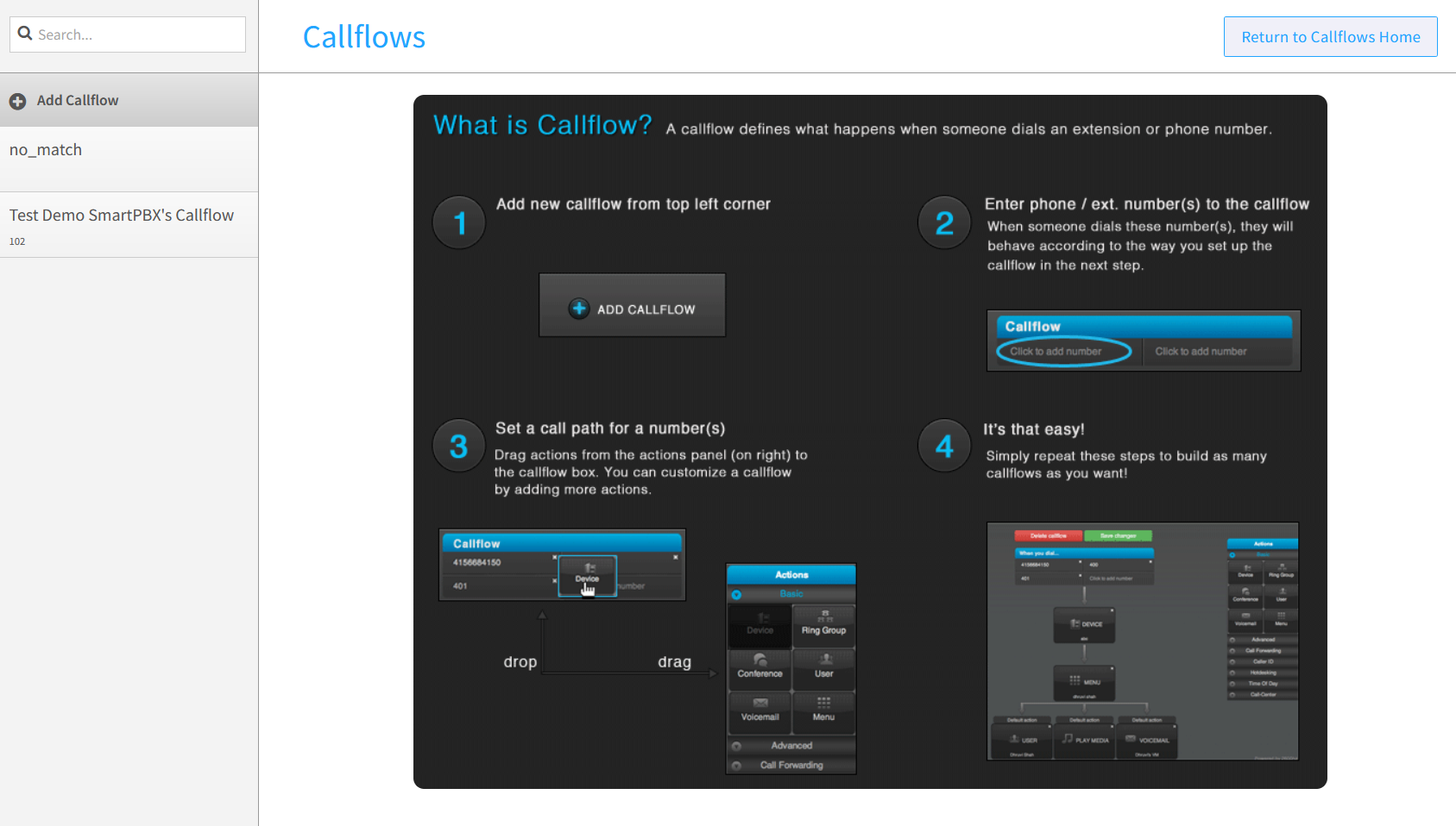 Callflows - Build a Callflow